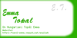 emma topal business card